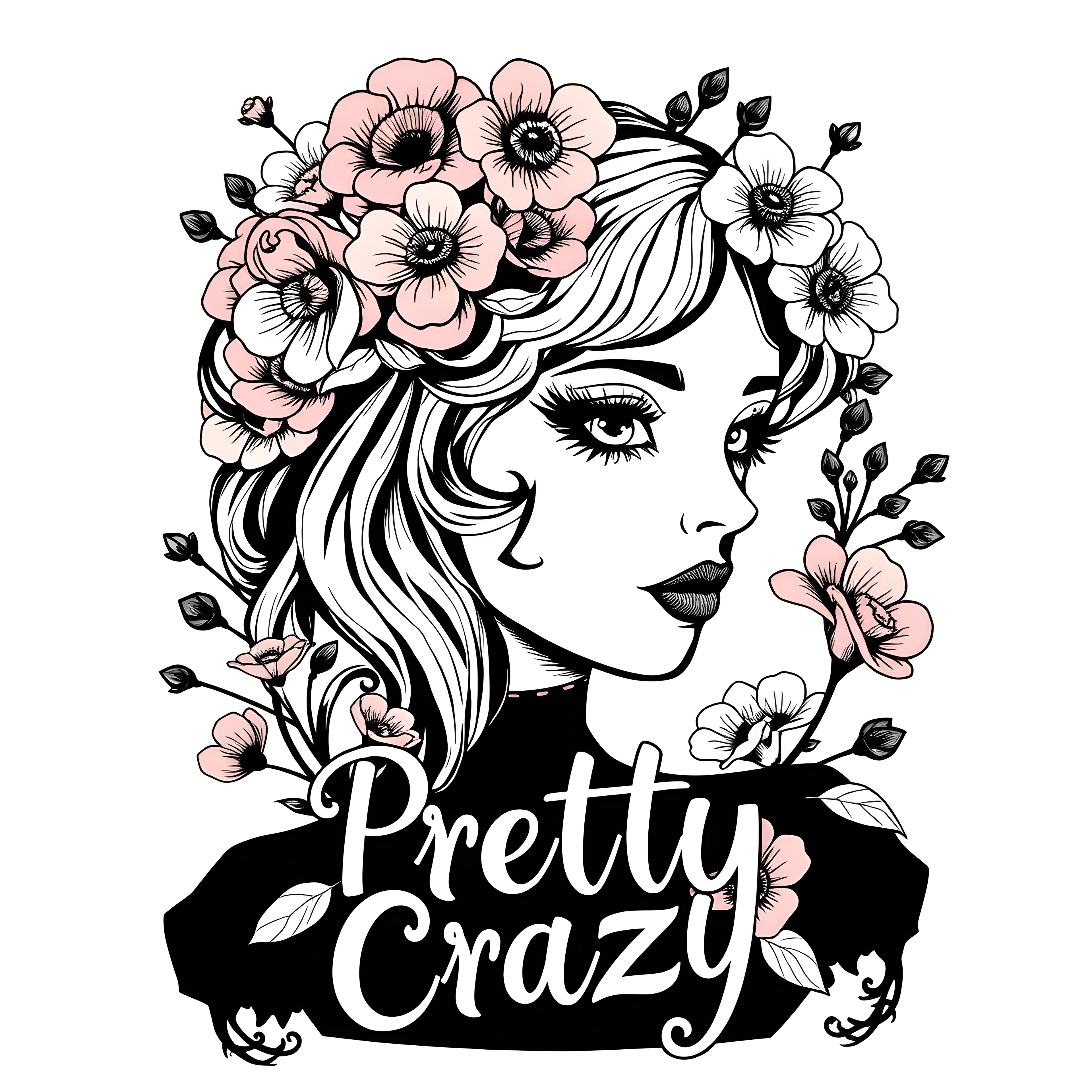 Lady with Pink Floral