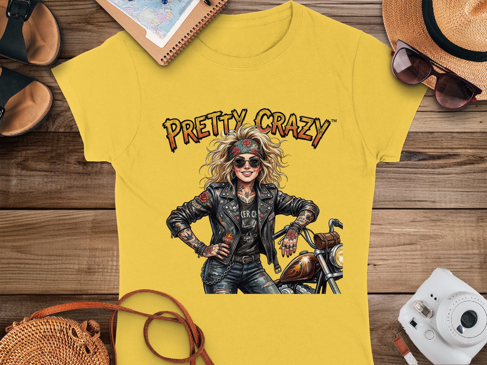 Pretty Crazy Biker Rebel Woman Motorcycle product type