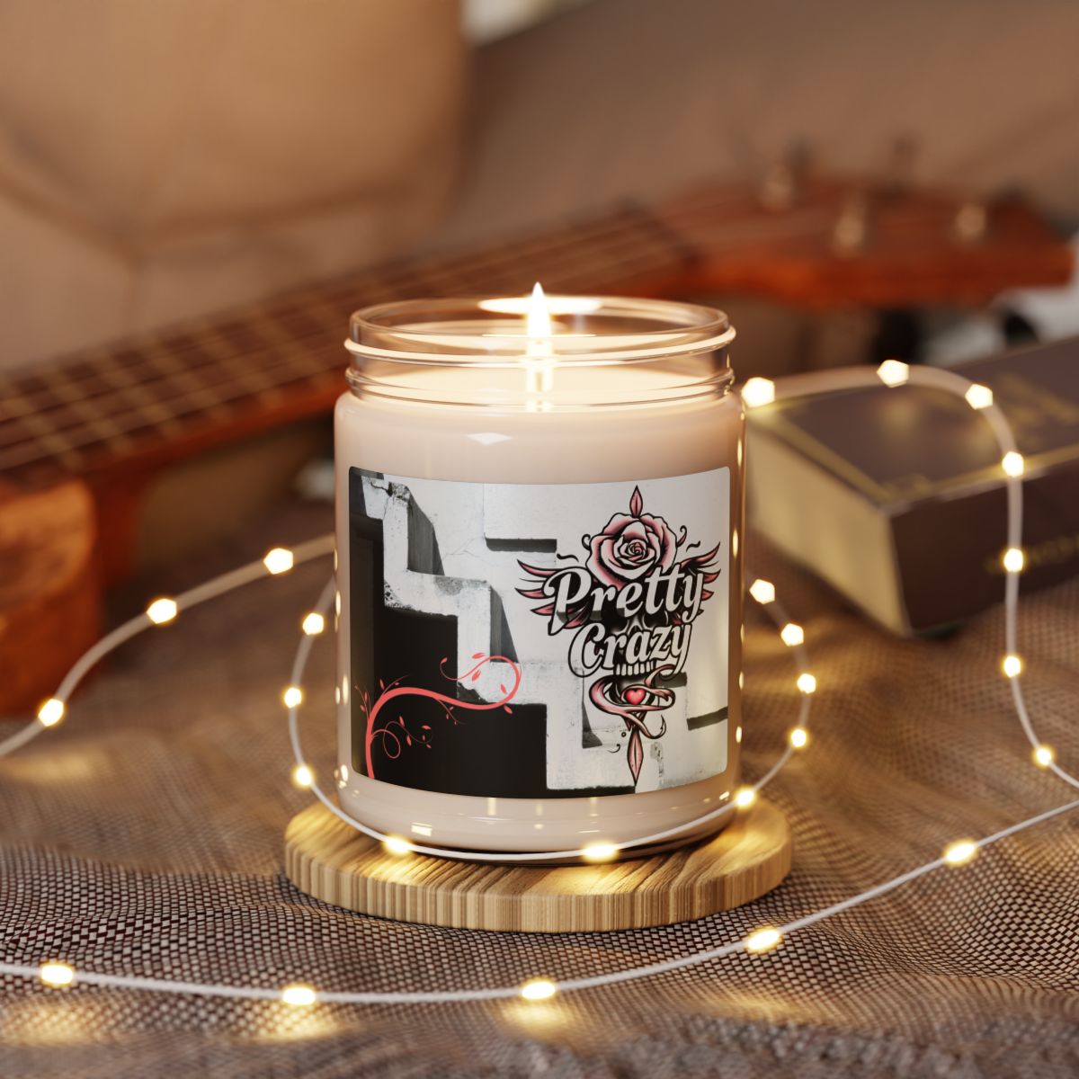 Pretty Crazy Candle with Personalized Design