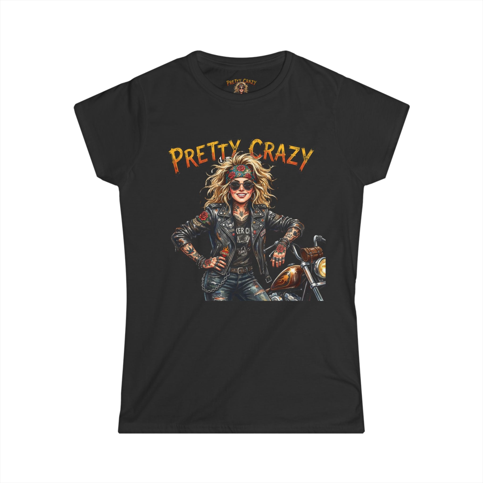 PRETTY CRAZY Blonde Rebel Biker Woman Motorcycle product type