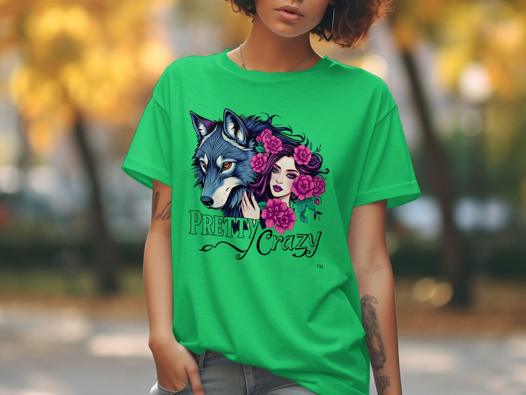 Wolf Woman Floral Pink Flowers Pretty Crazy Green product type
wolf
woman
floral
flowers
pink flowers
pretty crazy
green shirt
graphic tee
animal
mystical
feminine
unique design
artistic
bold print
fashion
apparel
t-shirt
shirt
clothing
casual