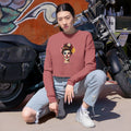 Pretty Crazy Woman's Face Cropped Sweatshirt