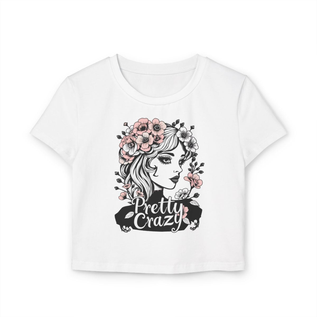 Pretty Crazy Floral Design Short-Sleeve T-Shirt