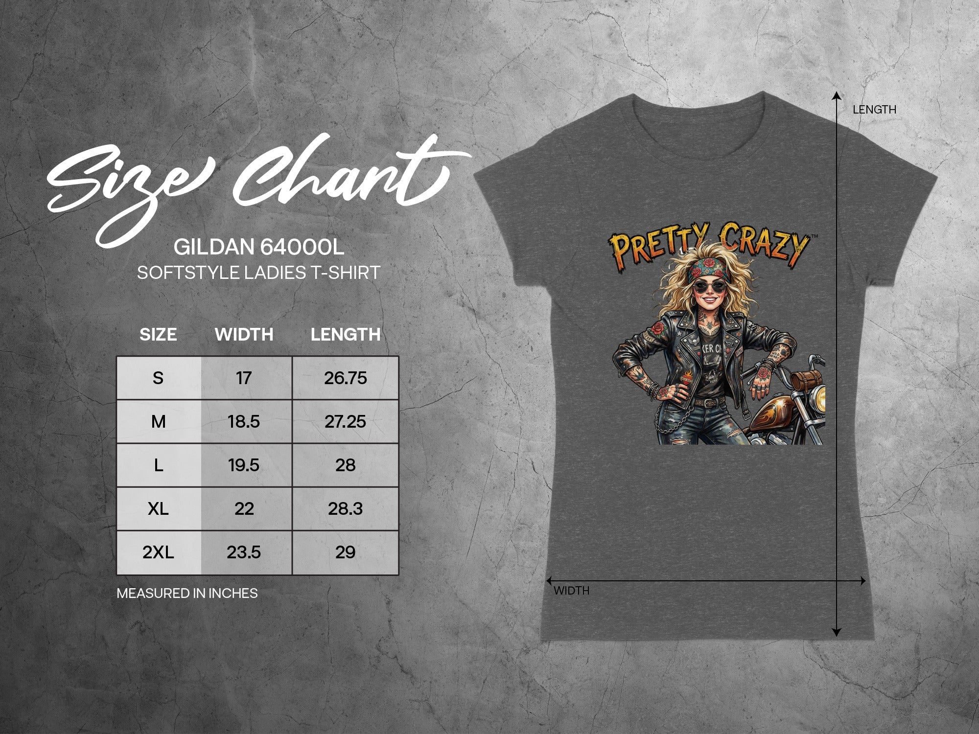 GILDAN 64000L LADIES T-SHIRT PRETTY CRAZY product type