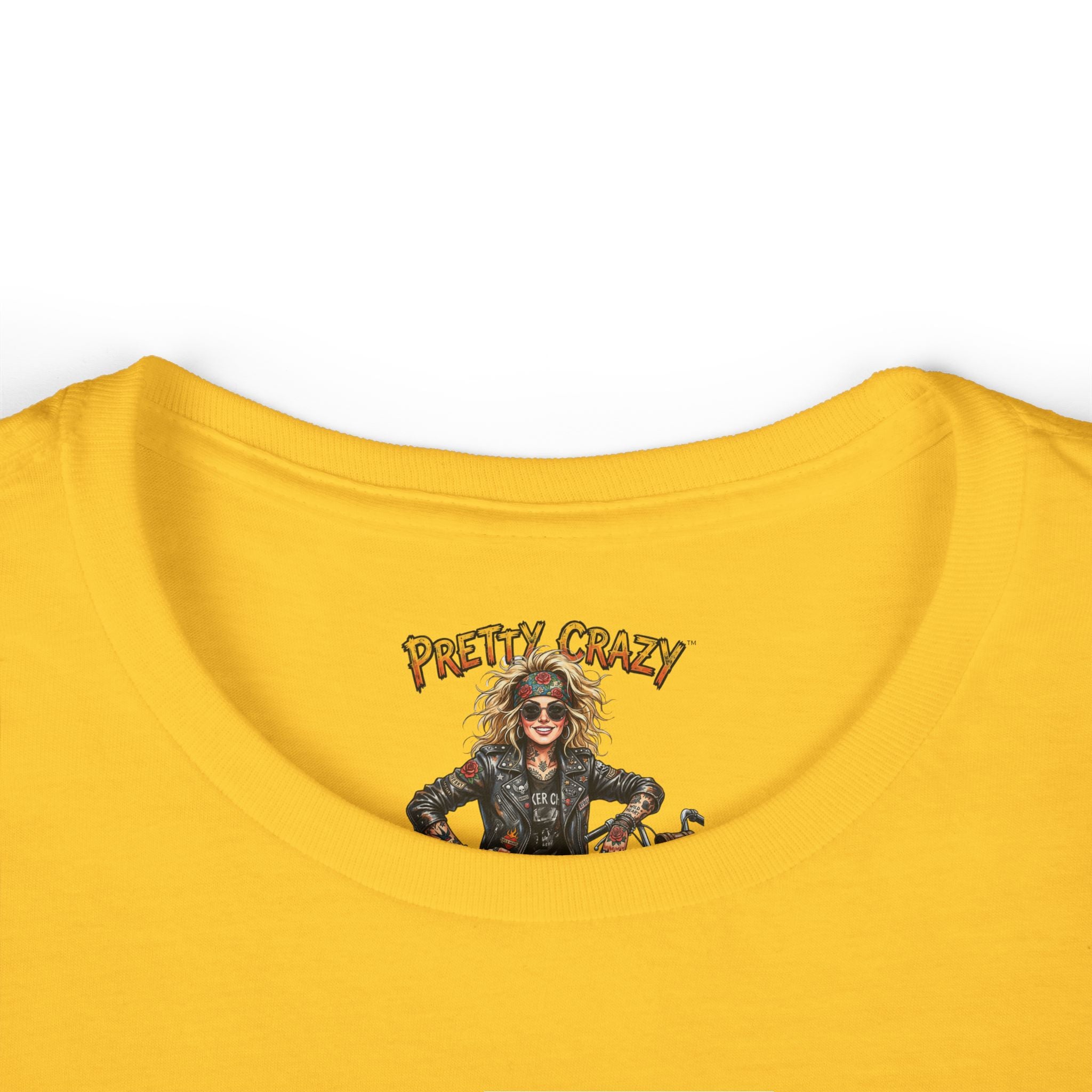 Pretty Crazy Rockstar Biker Girl Yellow product type