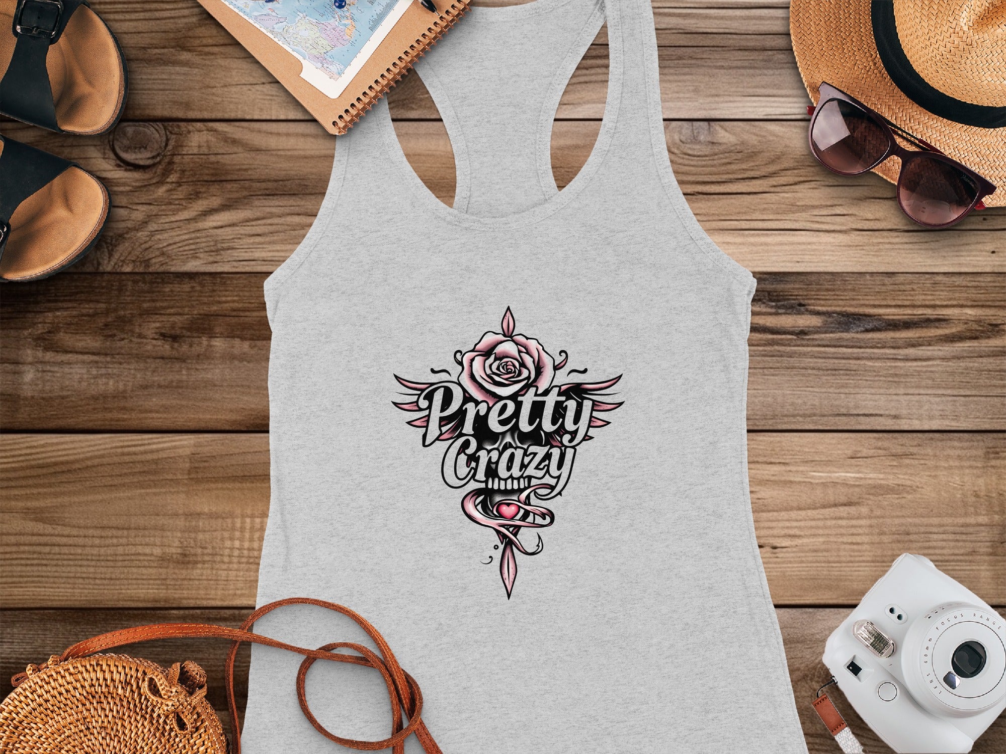 Pretty Crazy Graphic Design Tank Top for Women