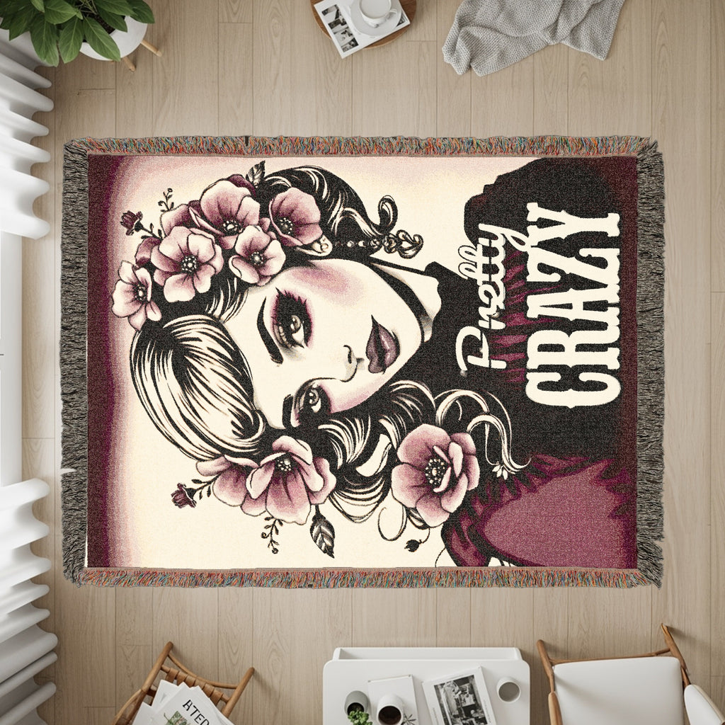 Pretty Crazy Floral Lady Artistic Design Rug