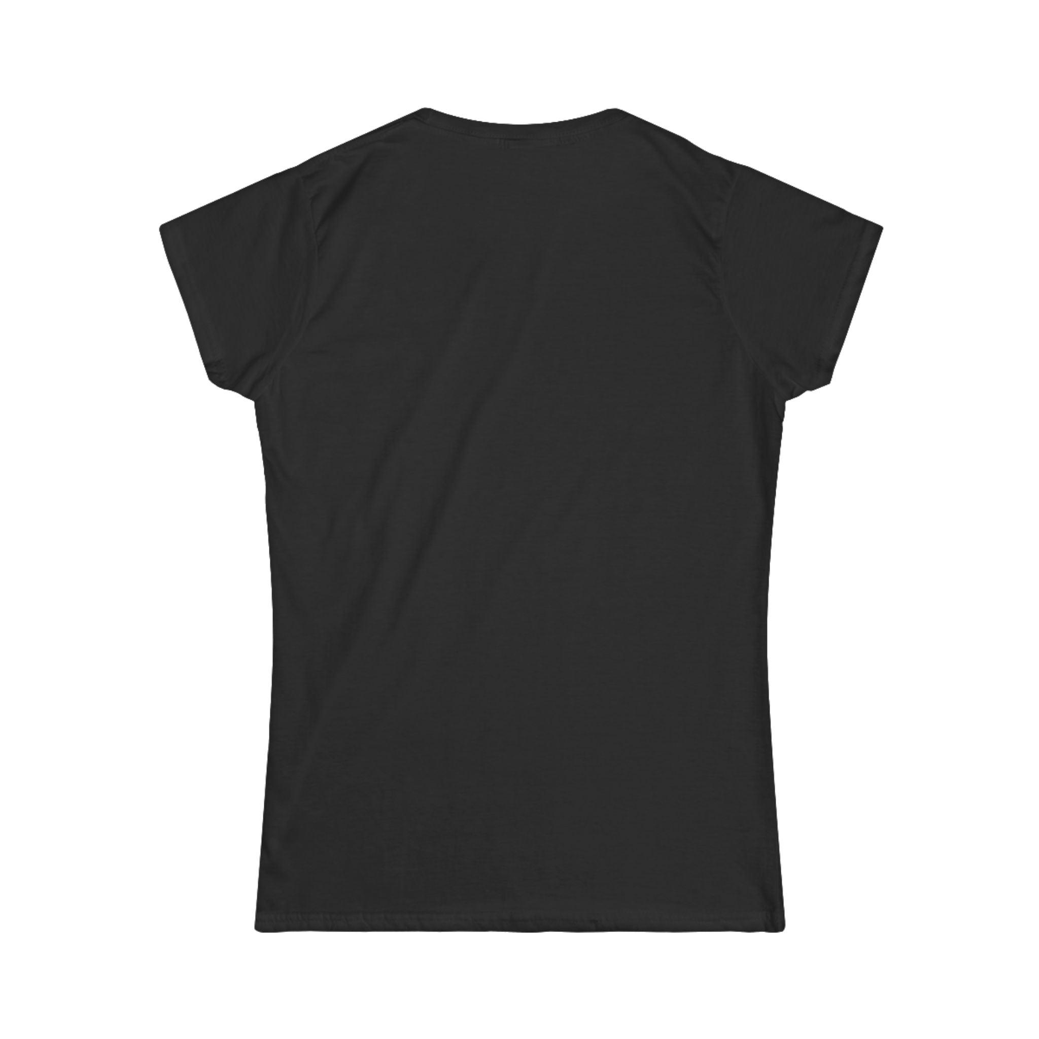 Women Black Short Sleeve Crew Neck Back View product type
