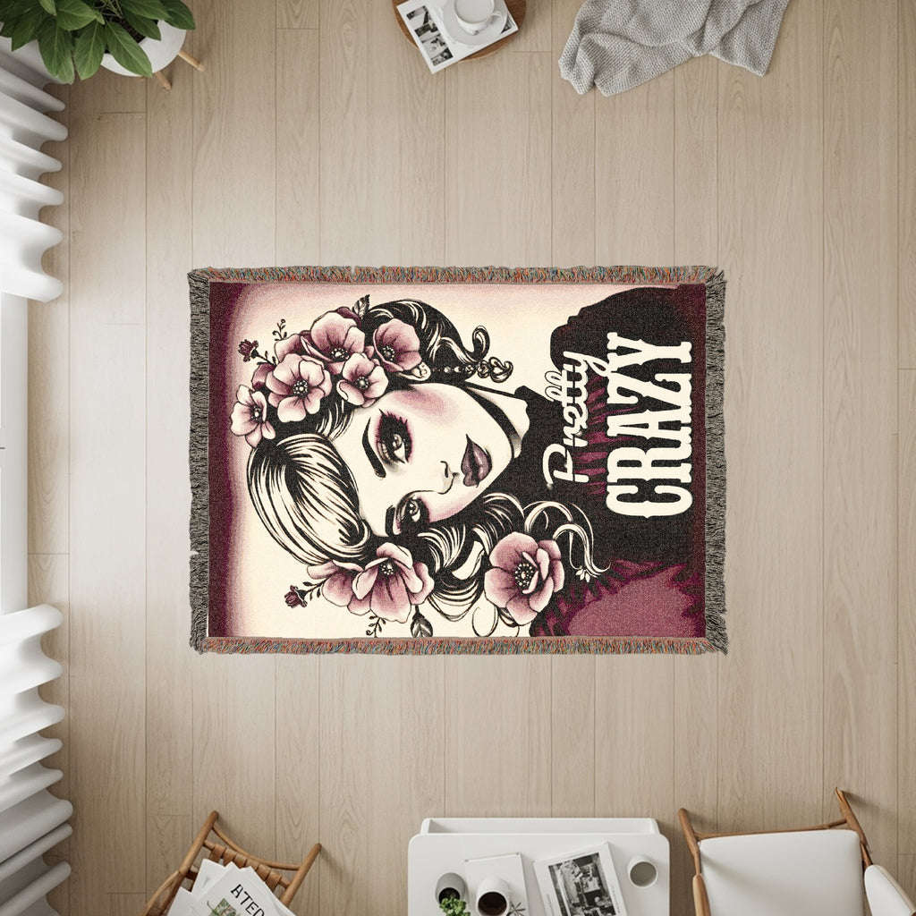 Pretty Crazy Floral Lady Design on Artistic Rug Product