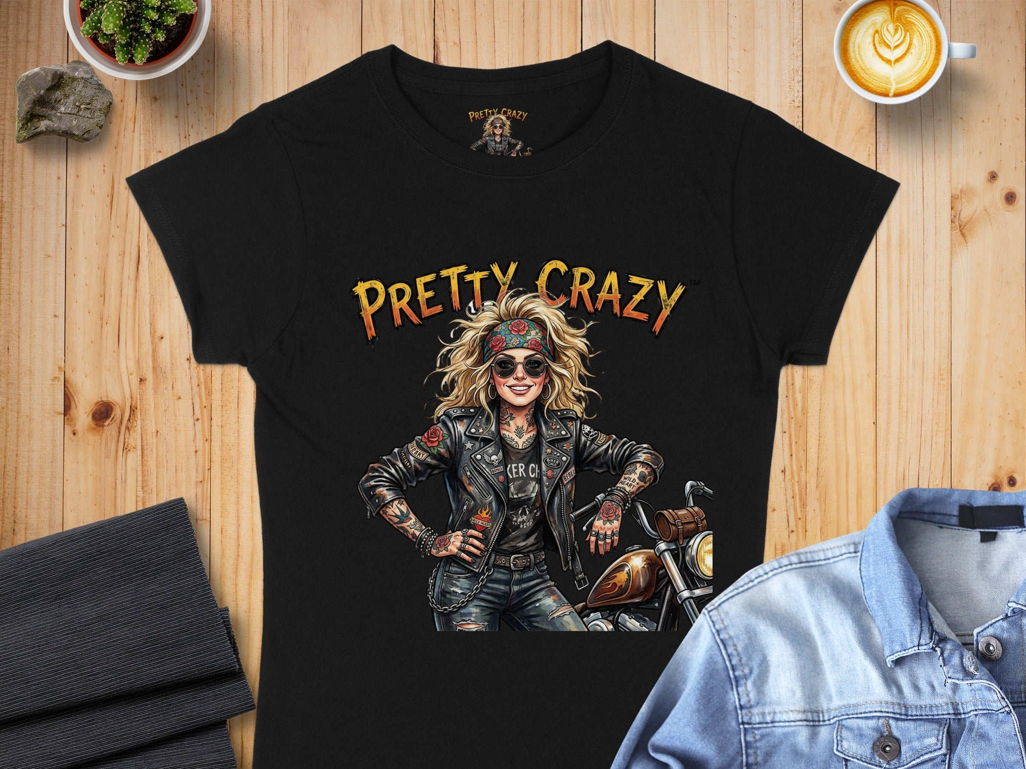 PRETTY CRAZY Tattooed Biker Woman product type