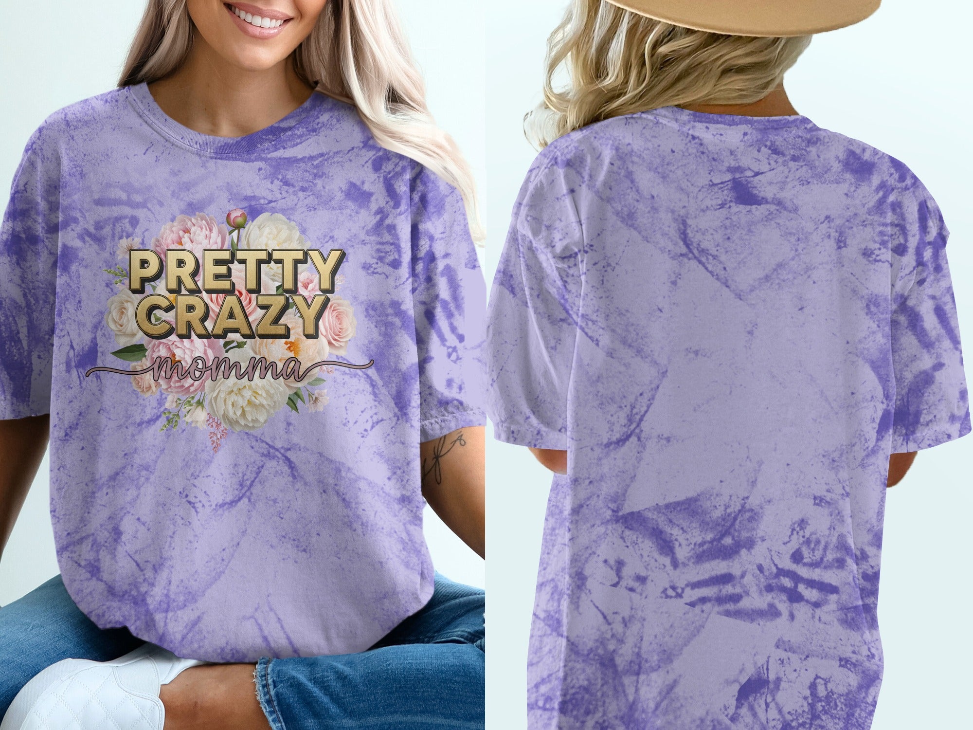 Pretty Crazy Momma Graphic Tee Shirt for Moms