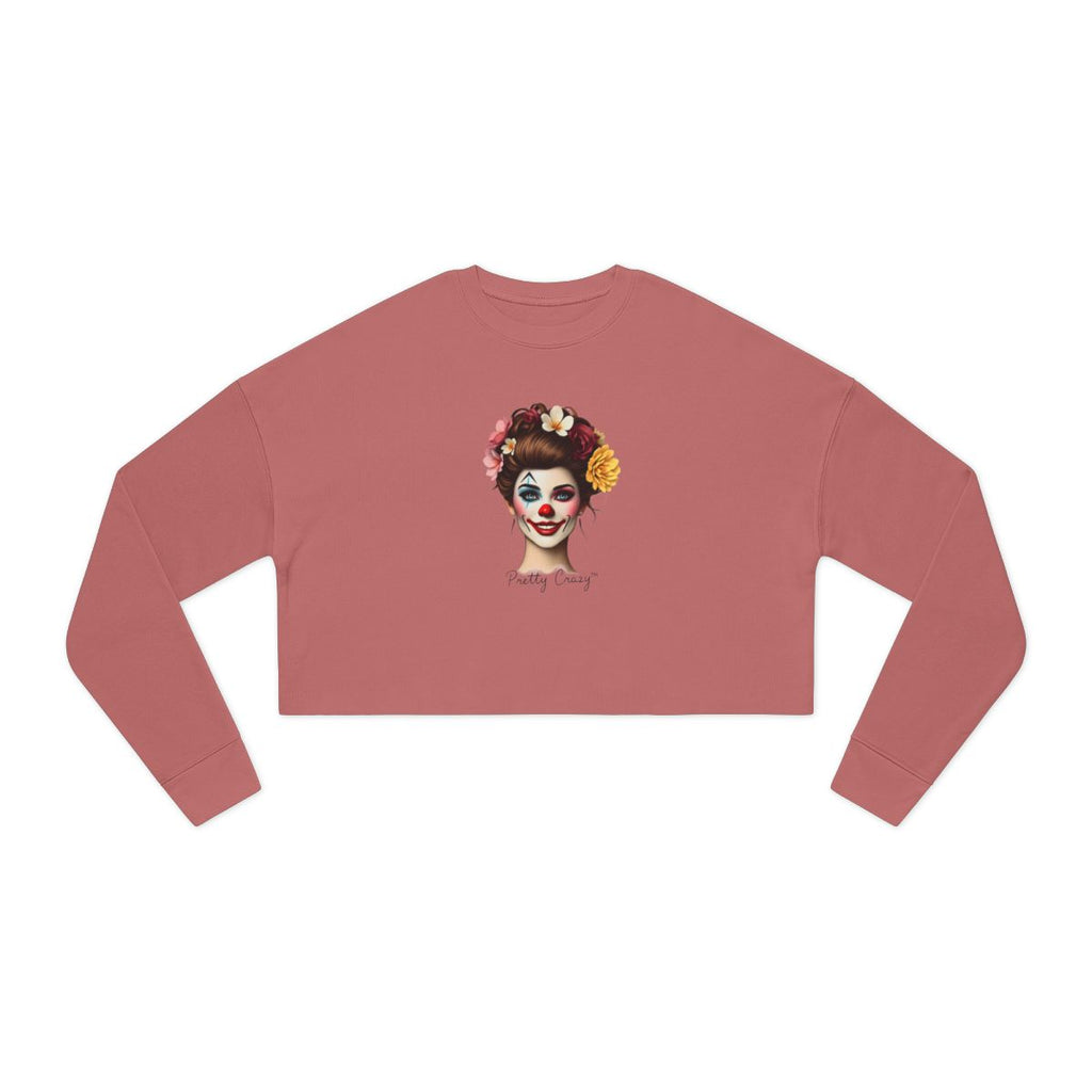 Pretty Crazy Long Sleeve Crop Top with Fun Design