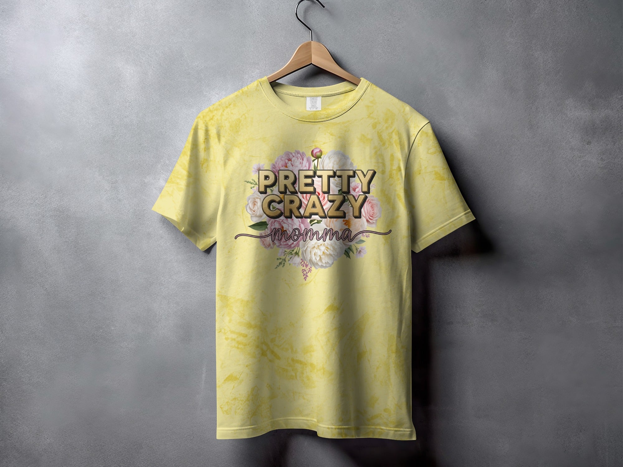 Pretty Crazy Momma Floral Design Casual Wear Shirt
