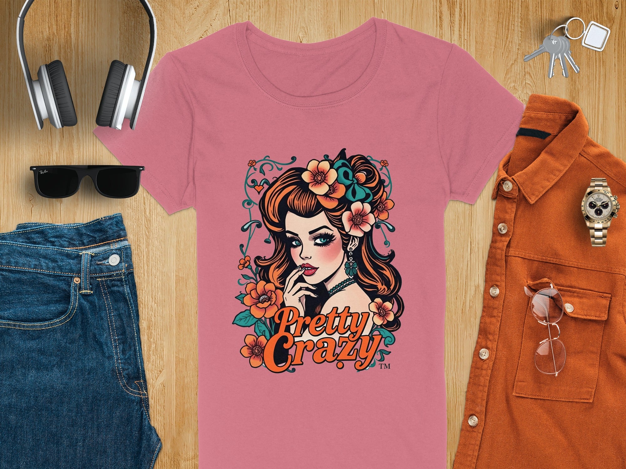 Pretty Crazy Graphic Design for T-shirt