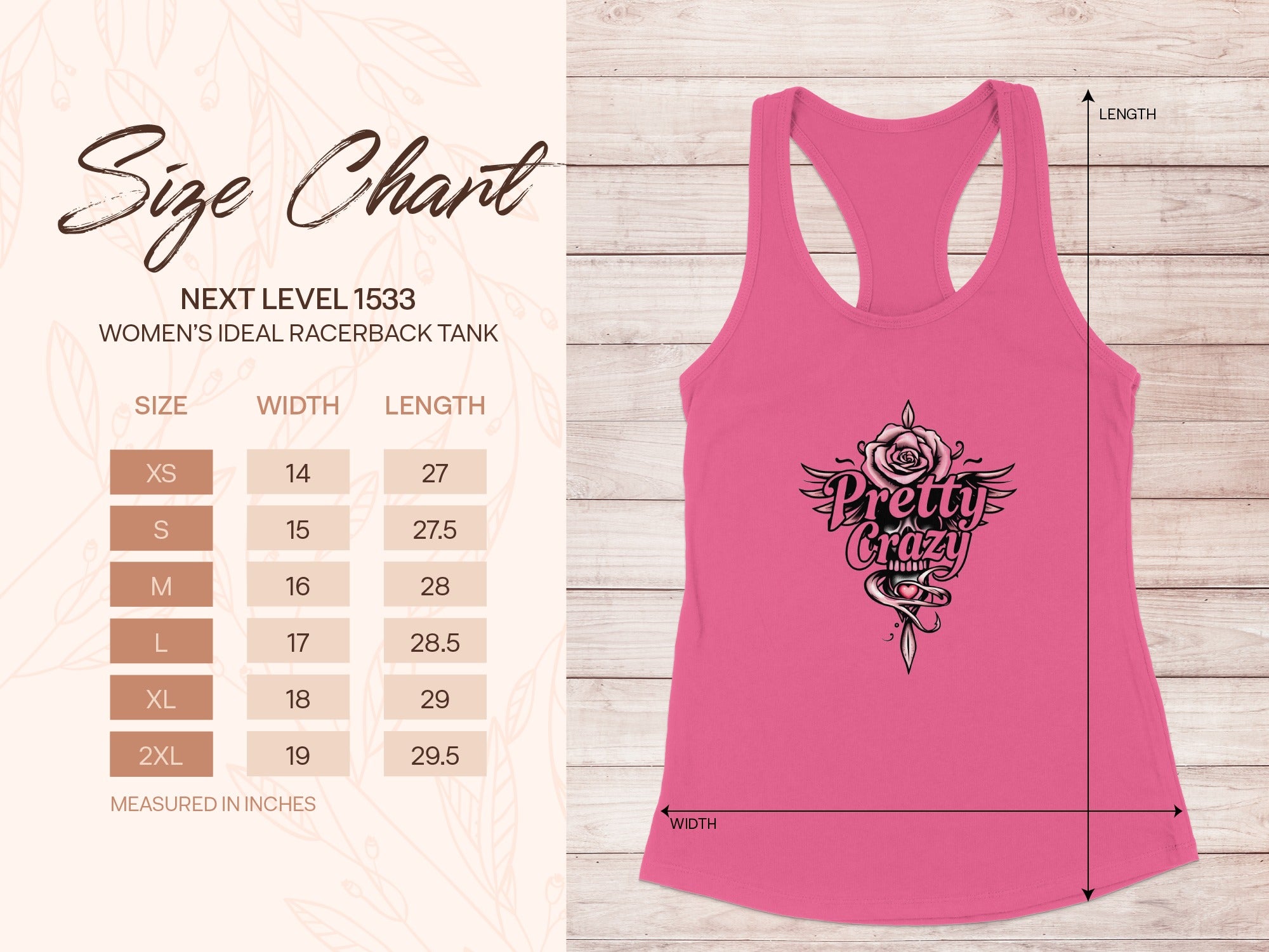 Pretty Crazy Women's Ideal Racerback Tank Top Shirt