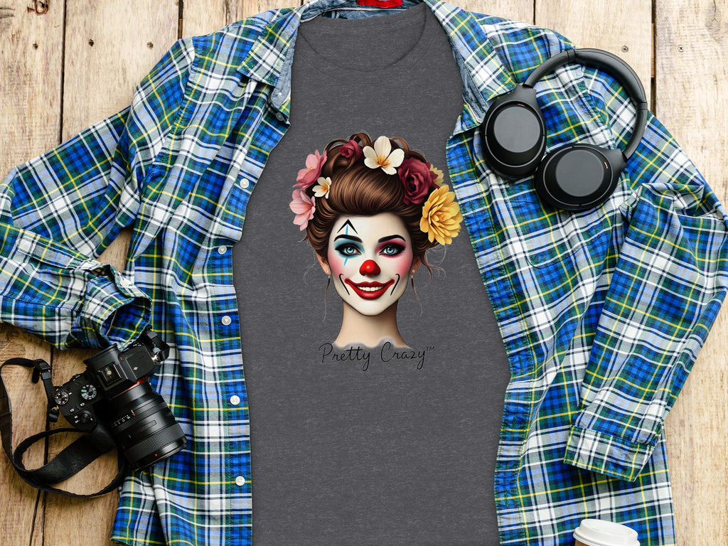 Pretty Crazy Clown Graphic T-shirt for Women