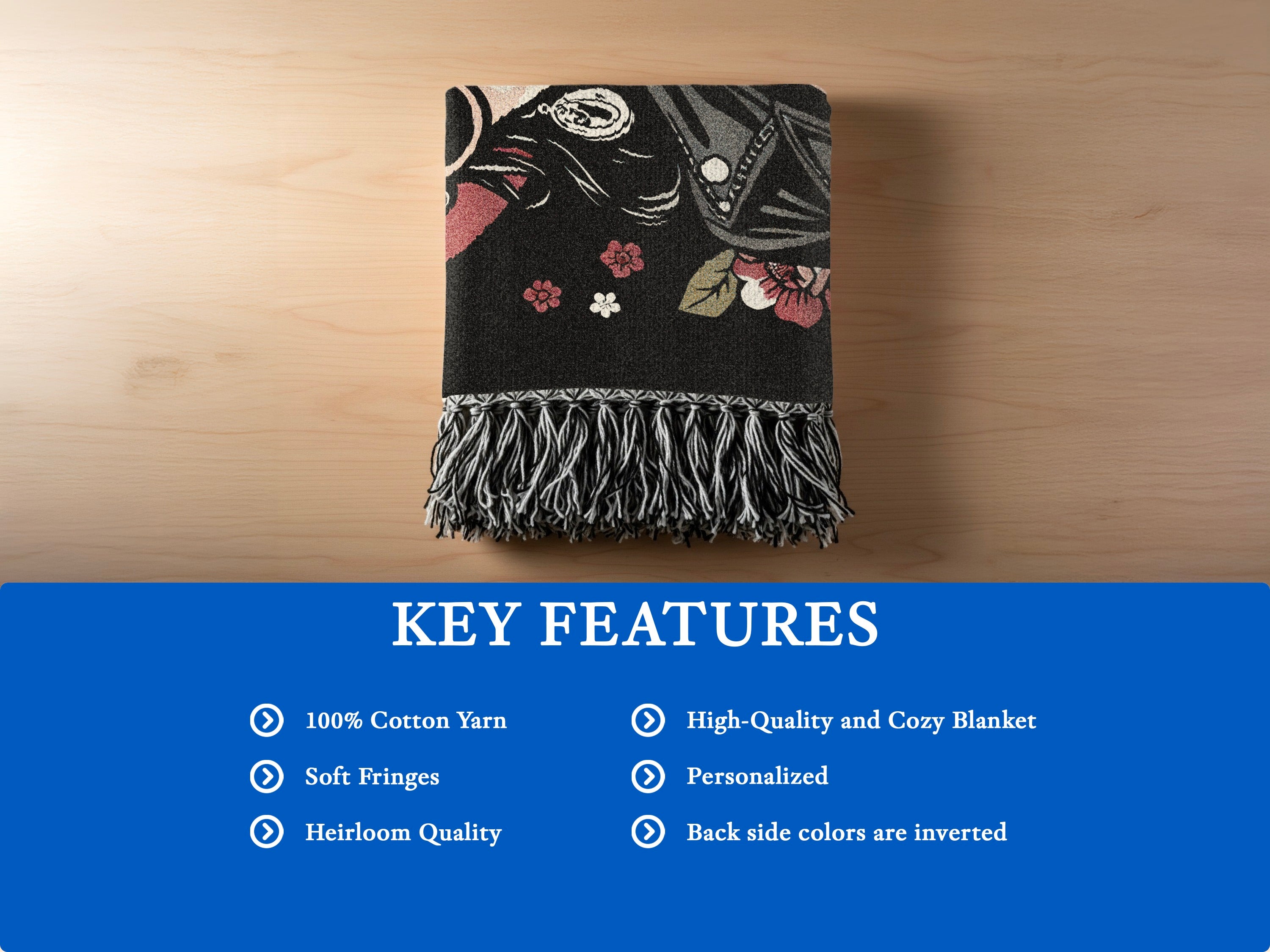 High-Quality and Cozy Blanket With Soft Fringes