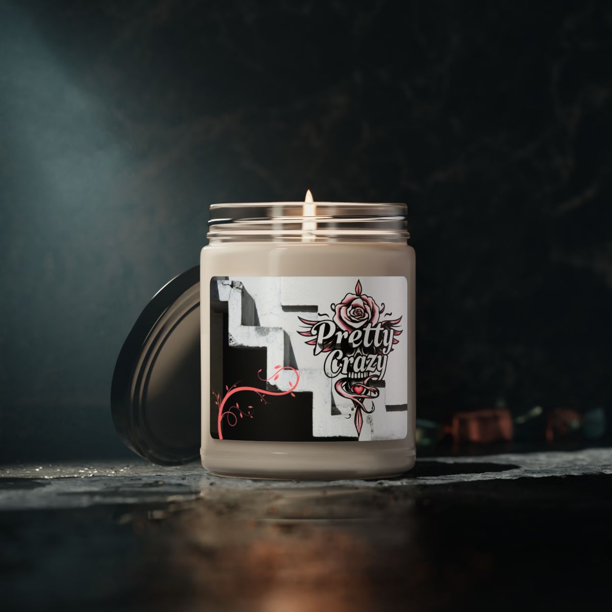 Pretty Crazy Rose Design Candle for Unique Home Decor