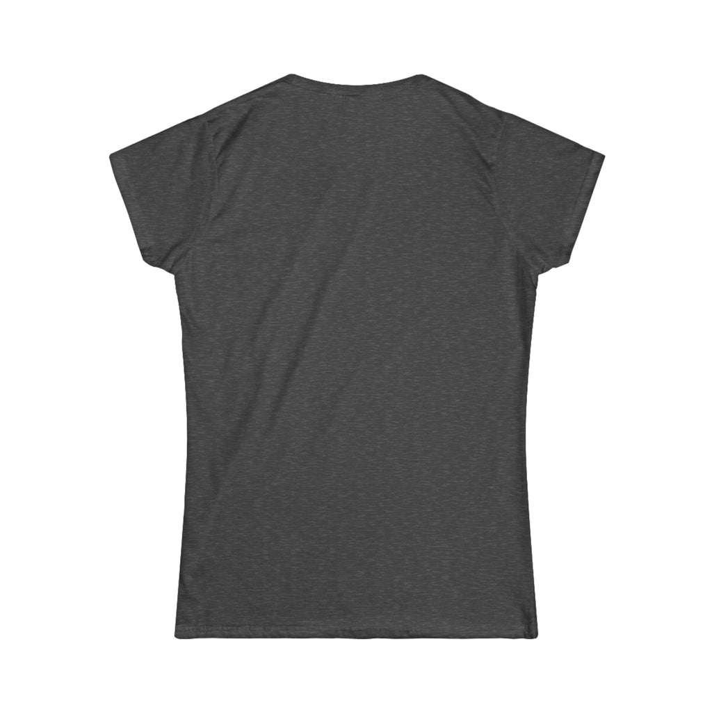 Womens Dark Grey Crewneck Short Sleeve Tee Back View product type