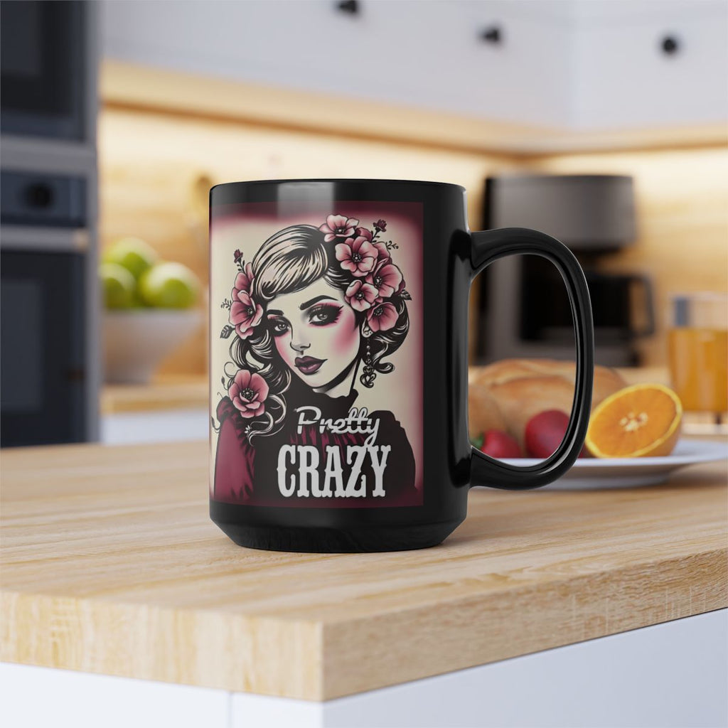 Pretty Crazy Girl Artistic Design Mug Product