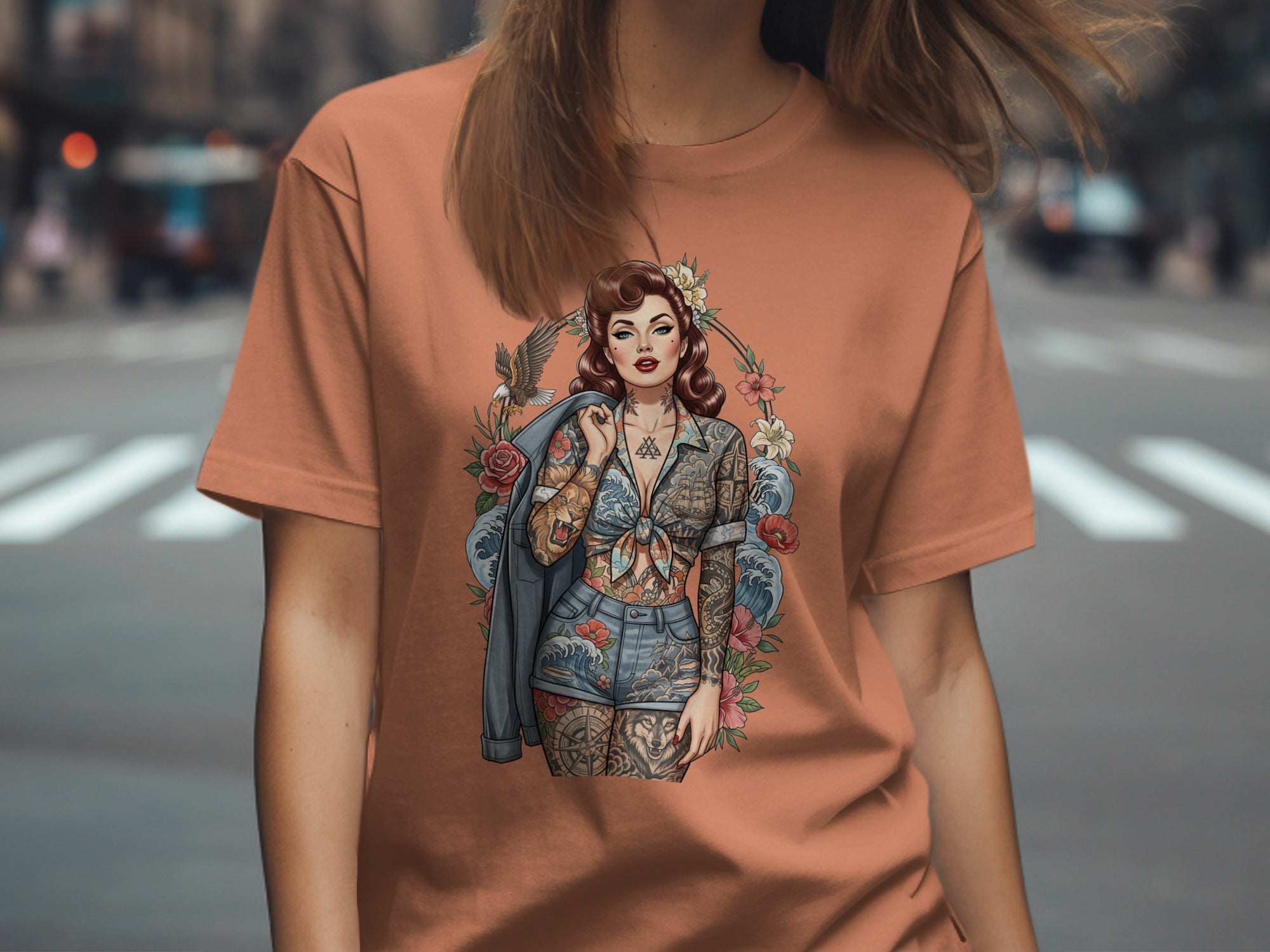 Tattooed Lady Pin Up Style Flowers Eagle Waves product type
Tattooed Woman
Pin Up Girl
Retro Style
Vintage Art
Flower Design
Eagle Tattoo
Ocean Waves
Nautical Theme
Classic Tattoo
Traditional Ink
Graphic Art
Illustration Print
Feminine Tattoo
Unique Design
Artistic Image
Statement Piece
Rockabilly Style
Rebel Girl
Body Art
Pop Culture