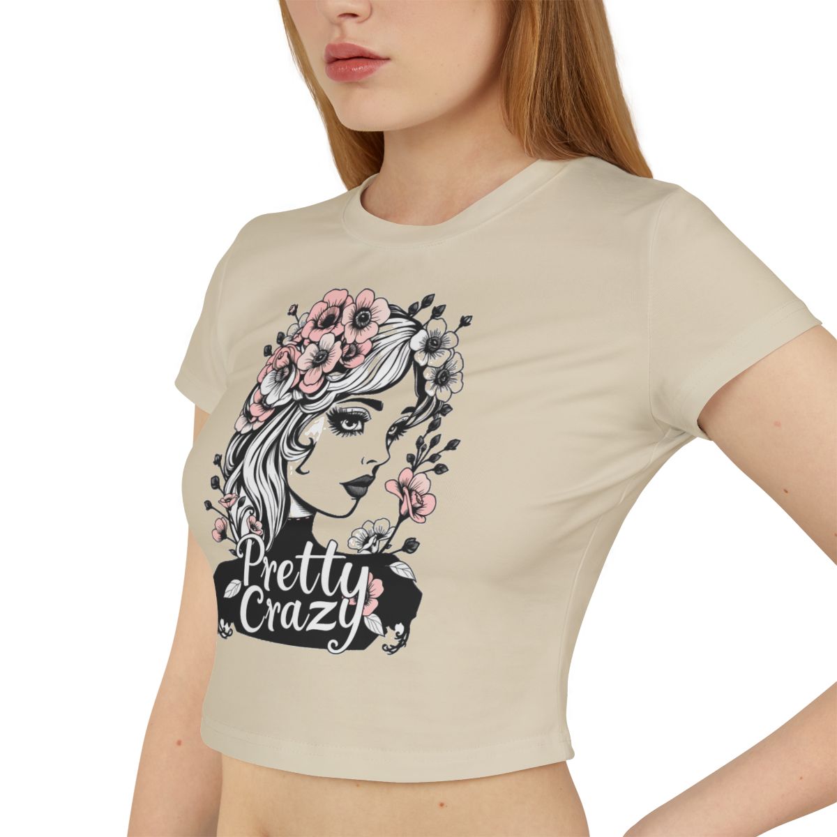 Pretty Crazy Floral Graphic Women's T-shirt